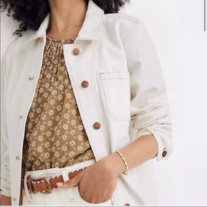 Madewell denim ashwood chore coat in cloud lining